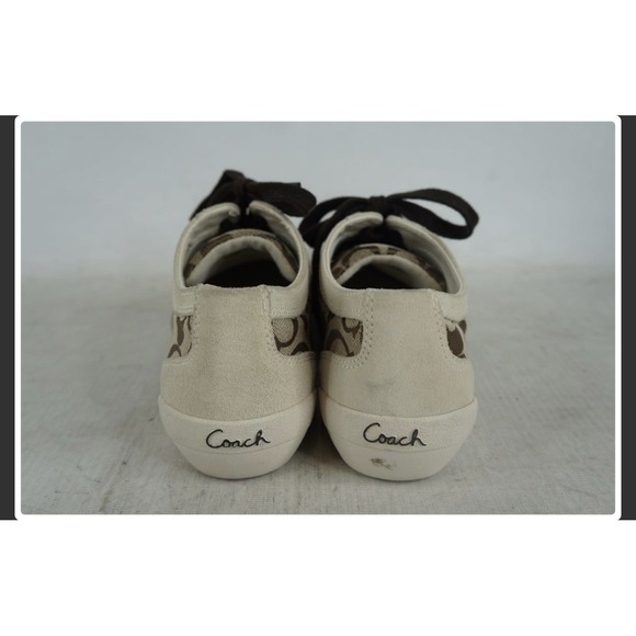 Coach Women's Tan Monogram CC Belya Sneakers Size 8 - Picture 3 of 6